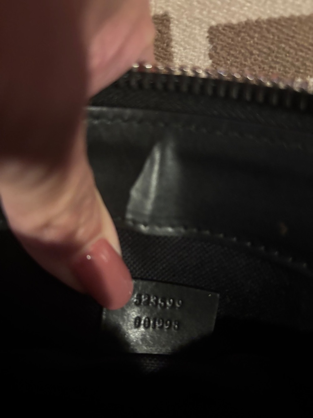 Gucci Black GG Monogram Crossbody with Red and Navy Web Strap - Picture 7 of 7